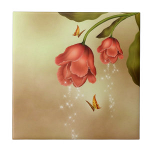 Azulejo De Cerâmica Rosas Sparkling