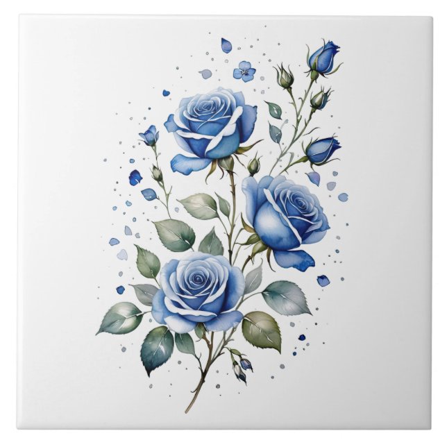Azulejo De Cerâmica Rosas Sussurro Suave (Frente)
