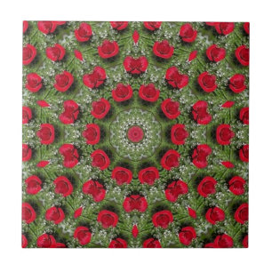 Azulejo De Cerâmica Rosas vermelhas