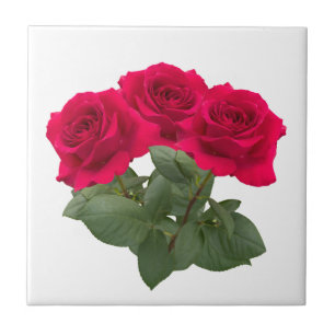 Azulejo De Cerâmica Rosas vermelhas