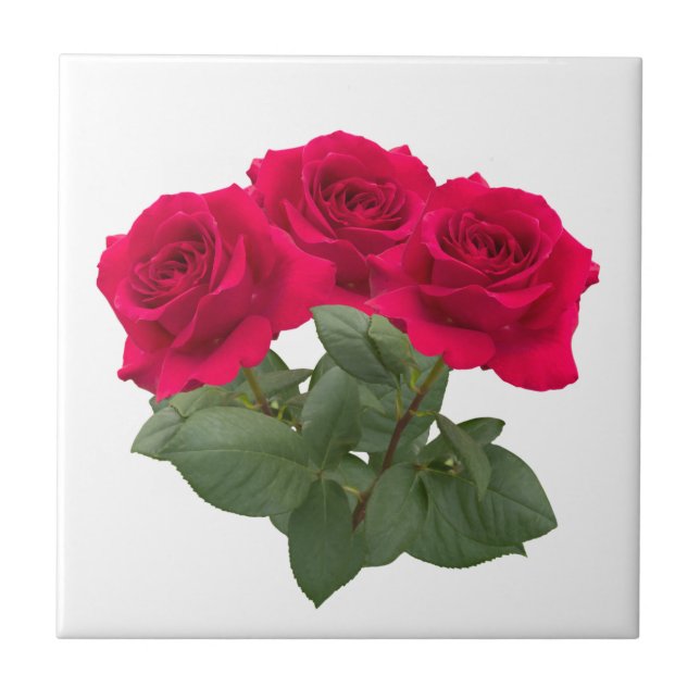 Azulejo De Cerâmica Rosas vermelhas (Frente)