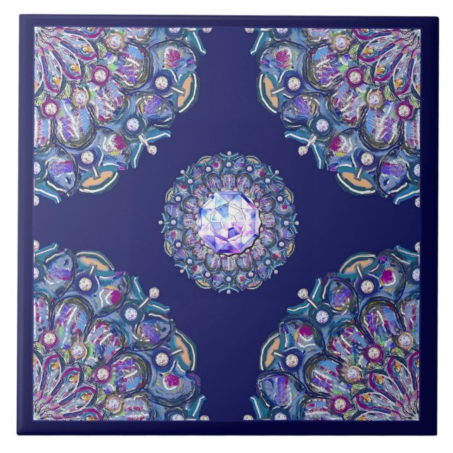 Azulejo De Cerâmica rosca azul (Frente)