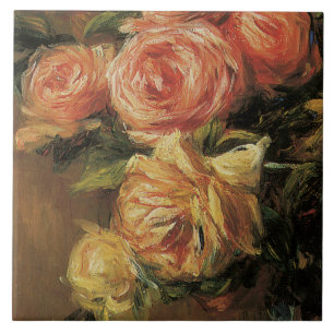 Azulejo De Cerâmica  Rose Bouquet Floral Yellow Elegante Rosa Elegante