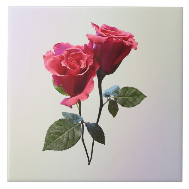 Azulejo De Cerâmica Rose Couple (Frente)