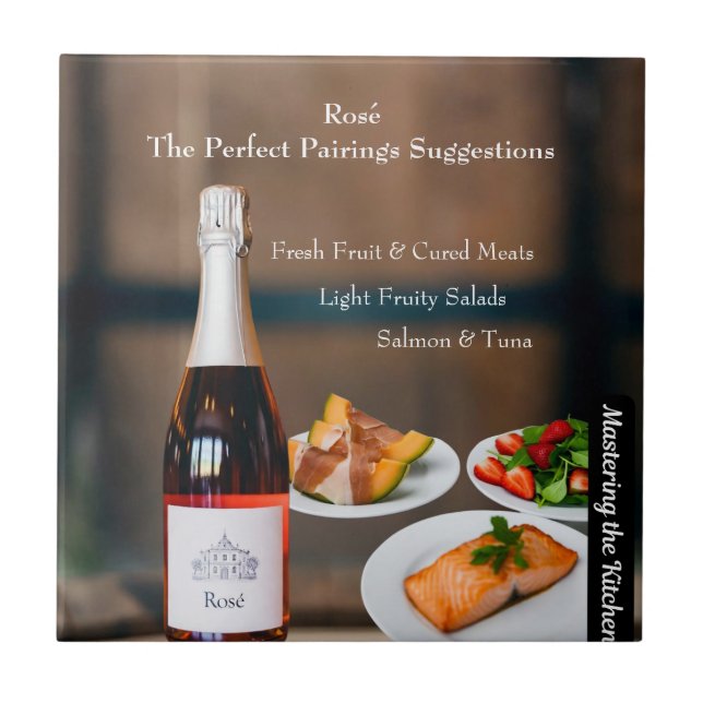 Azulejo De Cerâmica Rose Wine Pairing Guide/Mastering the Kitchen (Frente)