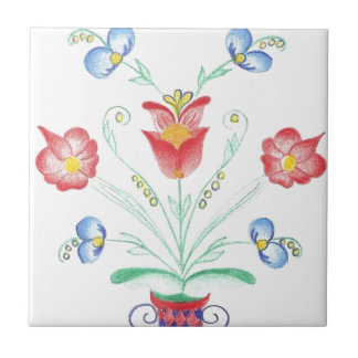 Azulejo De Cerâmica Rosemaling por Neeter