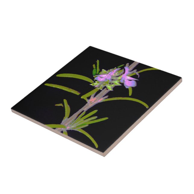Azulejo De Cerâmica Rosemary in Bloom (Lateral)