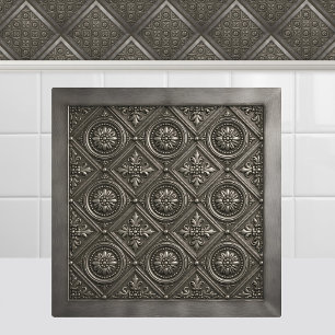 Azulejo De Cerâmica Roseta de estanho prensado vitoriana em grade de m
