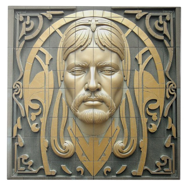 Azulejo De Cerâmica Rosto das Eras (Frente)