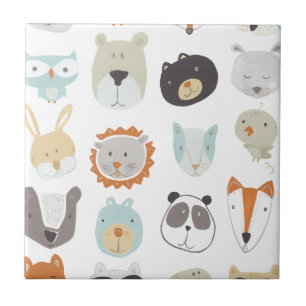 Azulejo De Cerâmica Rostos Amigáveis   Retratos em animais de raça bra