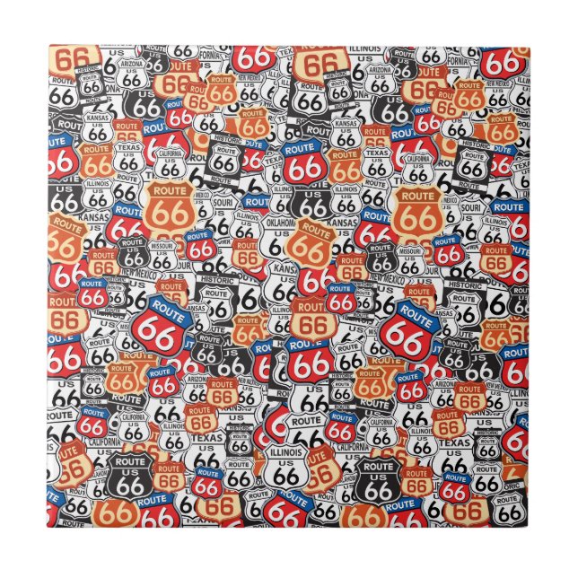 Azulejo De Cerâmica Rota 66 (Frente)