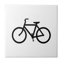 Azulejo De Cerâmica Rota de Bicicleta Preta