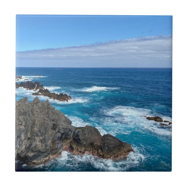 Azulejo De Cerâmica Rotsen in zee (Frente)
