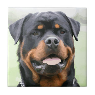 Azulejo De Cerâmica rottweiler
