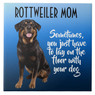 Azulejo De Cerâmica Rottweiler Mãe Azulejo Cerâmica