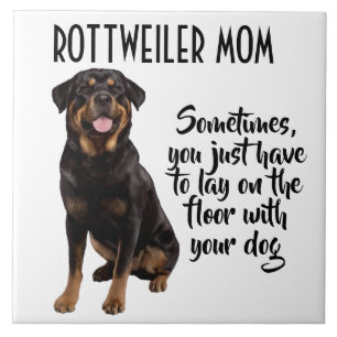 Azulejo De Cerâmica Rottweiler Mãe Azulejo Cerâmica