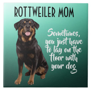 Azulejo De Cerâmica Rottweiler Mãe Azulejo Cerâmica
