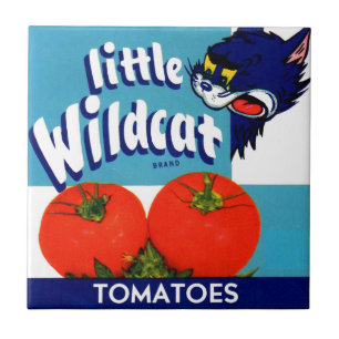 Azulejo De Cerâmica Rótulo da caixa de tomate Wildcat