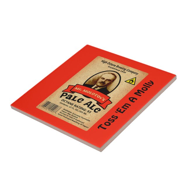 Azulejo De Cerâmica Rótulo de Ale Pale do Sr. Molotov (Lateral)