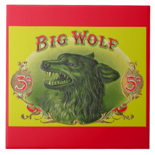 Azulejo De Cerâmica Rótulo de cigarro Big Wolf