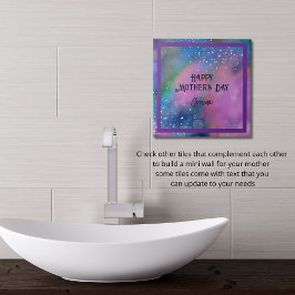 Azulejo de cerâmica roxa-Abstrato vibrante