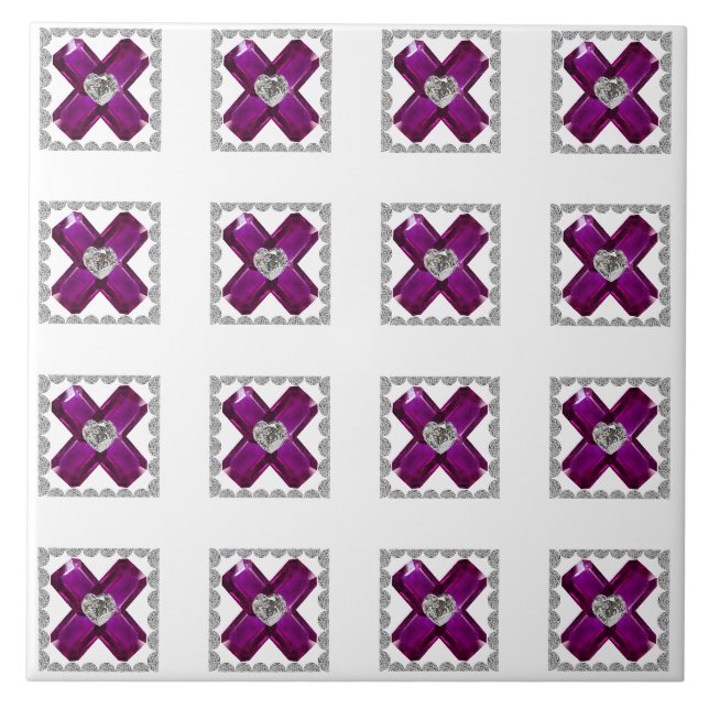 Azulejo De Cerâmica Roxo (Frente)