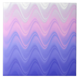 Azulejo De Cerâmica Roxo Abstrato Ondulado Rosa