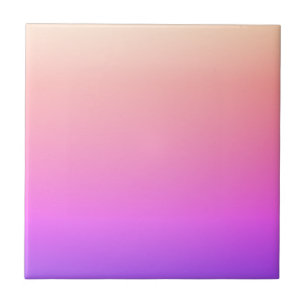 Azulejo De Cerâmica Roxo Colorido Desvanecendo Rosa e Pêssego Ombre