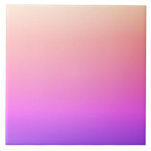 Azulejo De Cerâmica Roxo Colorido Desvanecendo Rosa e Pêssego Ombre