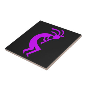 Azulejo De Cerâmica Roxo de Kokopelli