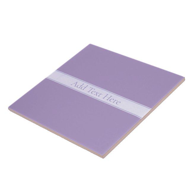 Azulejo De Cerâmica Roxo de Lavanda Leve Elegante Personalizável (Lateral)