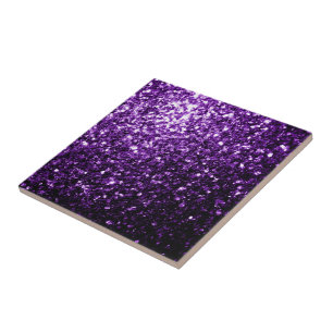Azulejo De Cerâmica Roxo escuro falso brilho brilhos lantejoulas