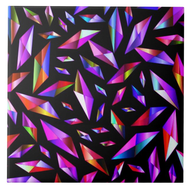 Azulejo De Cerâmica Roxo estilhaçado (Frente)