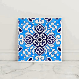 Azulejo De Cerâmica Royal Blue Ceramic Classic Geometric Mosaic