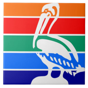 Azulejo De Cerâmica Rua. Bandeira de Petersburgo (Flórida)