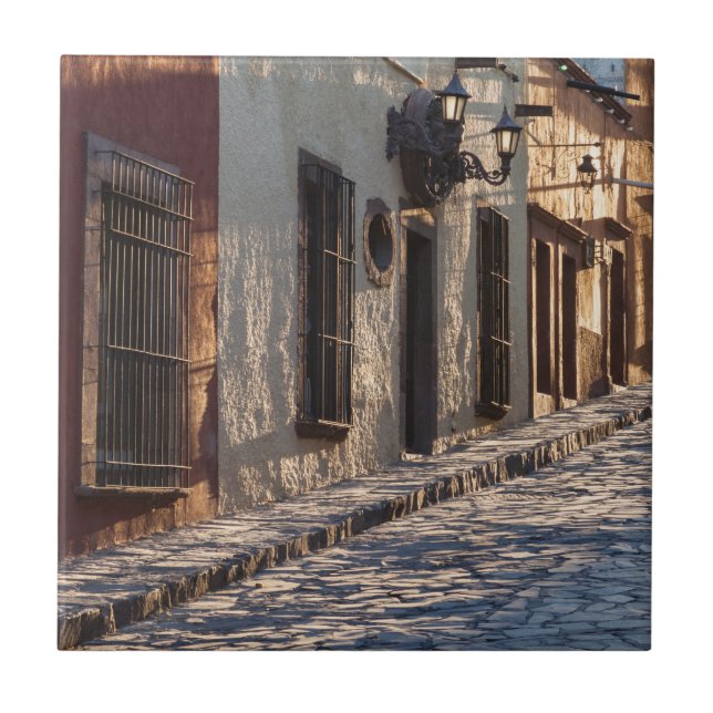 Azulejo De Cerâmica Rua de paralelepípedos no México (Frente)