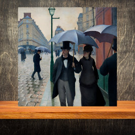 Azulejo De Cerâmica Rua de Paris em Tempo Chuvoso - Gustave Caillebot