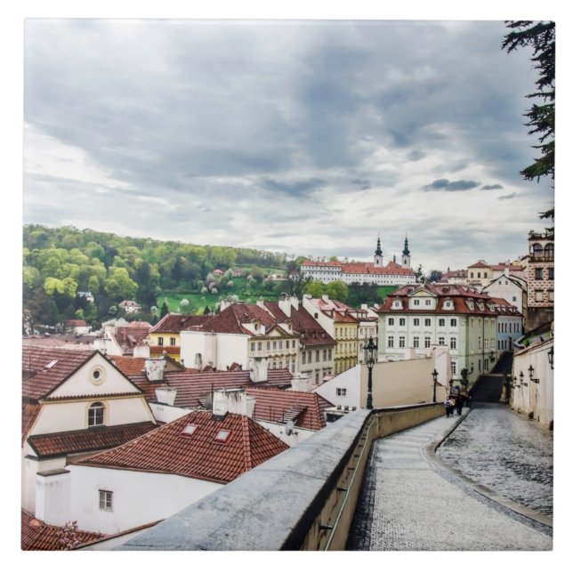 Azulejo De Cerâmica Rua em Praga centro (Frente)