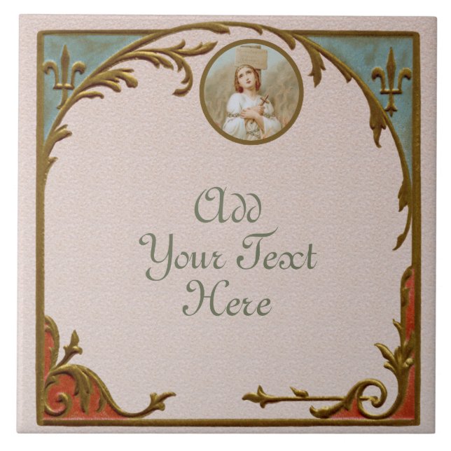 Azulejo De Cerâmica Rua. Joan of Arc Burning at the Stake (BF01) Azule (Frente)