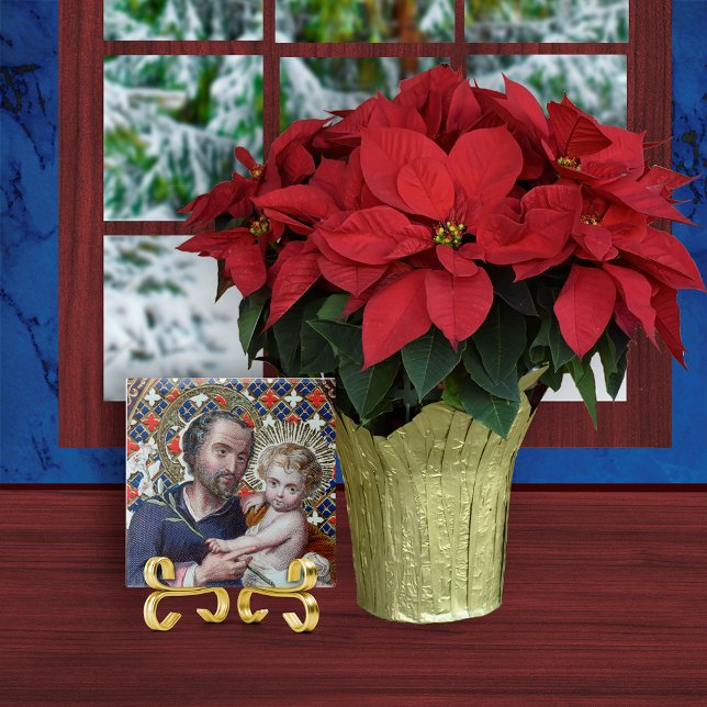 Azulejo De Cerâmica Rua. Joseph e a Criança Cristo (DPT 002) (Criador carregado)