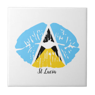 Azulejo De Cerâmica Rua Lucia Flag lábios 