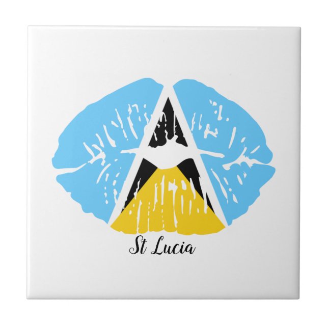 Azulejo De Cerâmica Rua Lucia Flag lábios  (Frente)