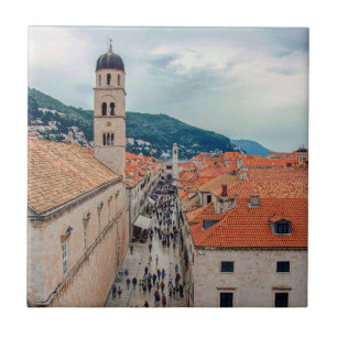 Azulejo De Cerâmica Rua principal de Dubrovnik, Croácia
