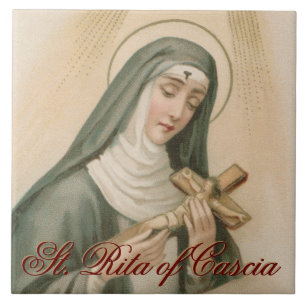 Azulejo De Cerâmica Rua. Rita de Cascia (M 015)
