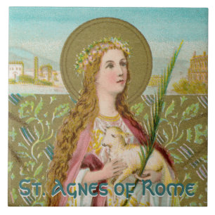 Azulejo De Cerâmica Ruas. Agnes de Roma (BC 01)