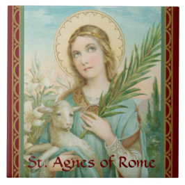 Azulejo De Cerâmica Ruas. Agnes de Roma (MH 01)