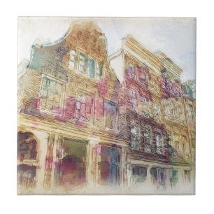 Azulejo De Cerâmica Ruas de Amsterdão velha