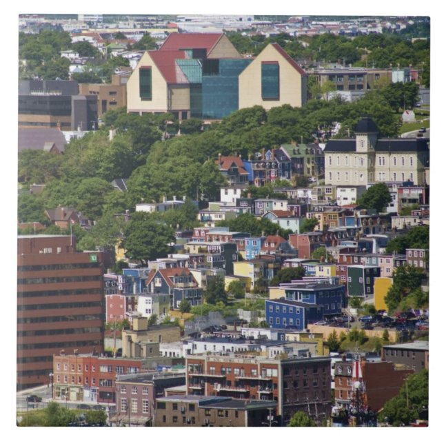 Azulejo De Cerâmica Ruas. John's, Newfoundland, Canada, o (Frente)