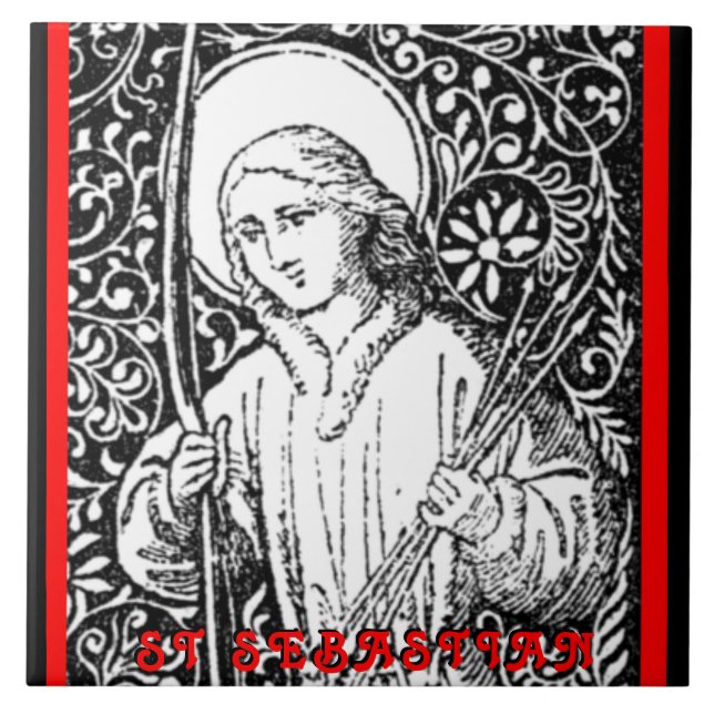 Azulejo De Cerâmica Ruas. Sebastian (BG 01b) (Frente)