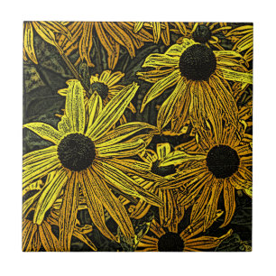 AZULEJO DE CERÂMICA RUDBECKIA
